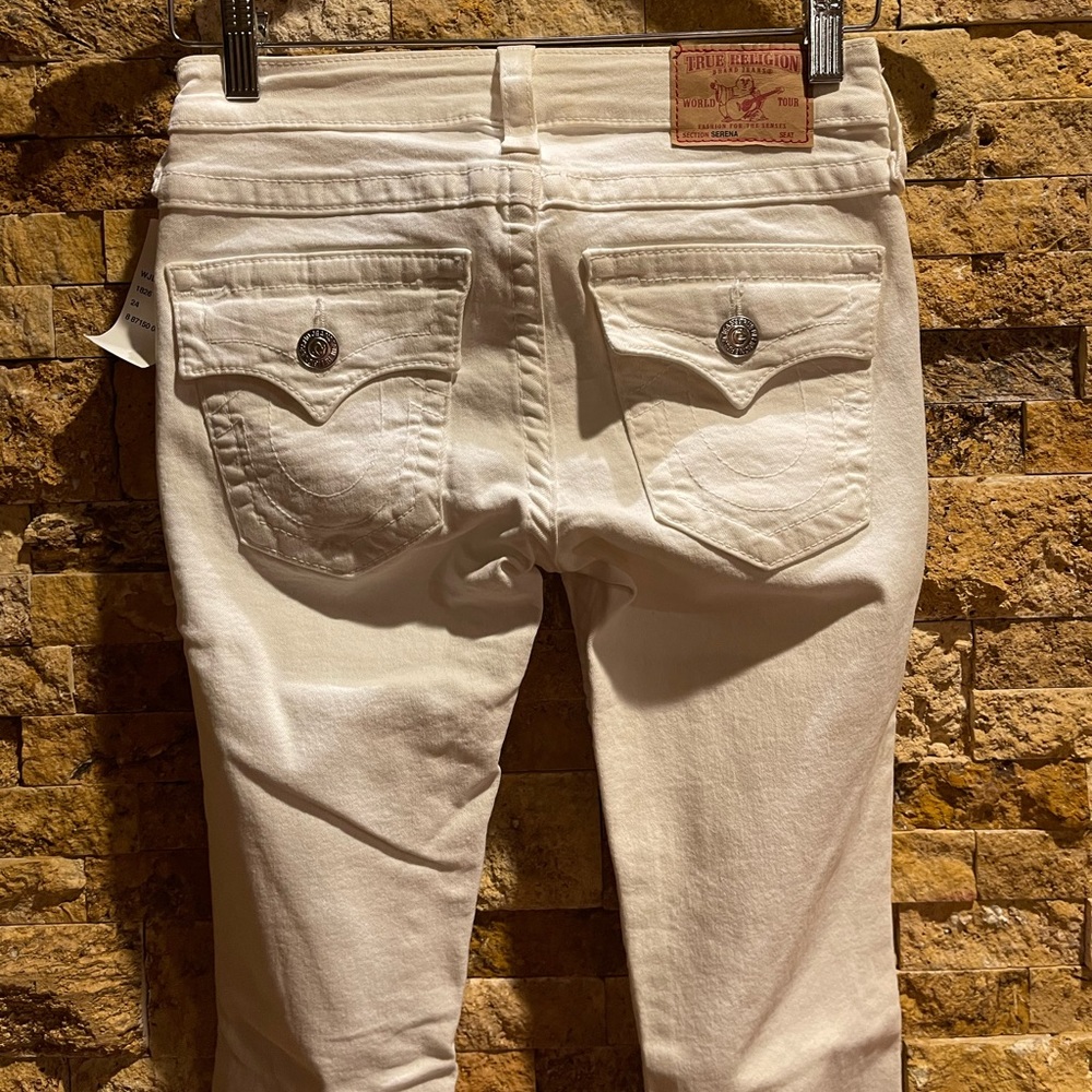 True Religion White skinny jeans